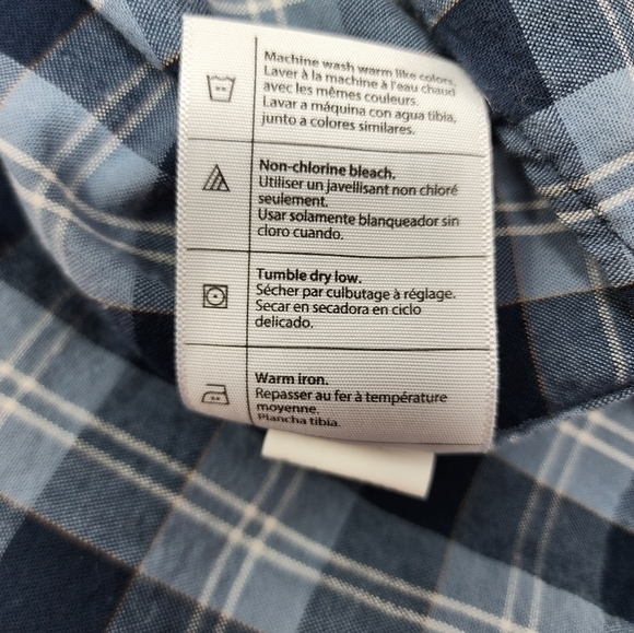 Carhartt Relaxed Fit Men's Short Sleeve Blue Plaid Button-Down Shirt Size Large - Picture 5 of 14